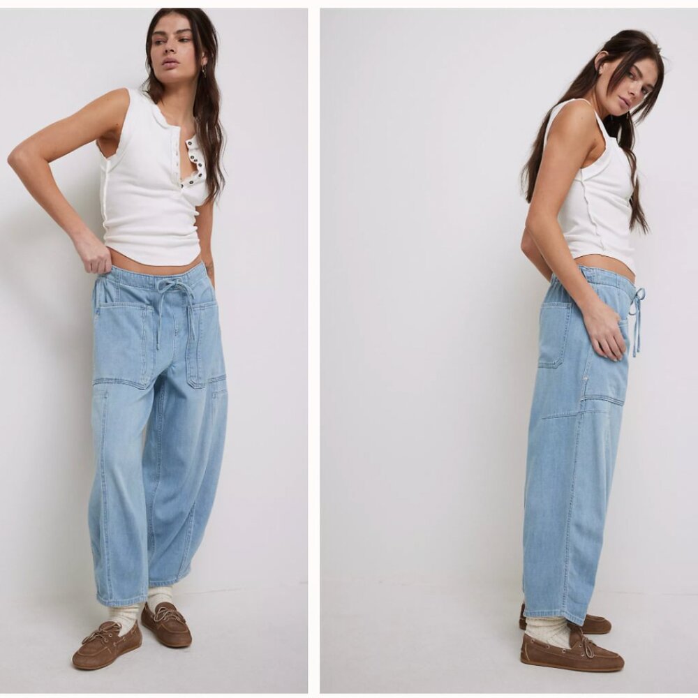 We The Free Silverton Pull-On Barrel Jeans Small